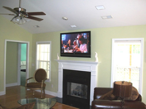 Custom TV Installation with Complete In-wall & In-ceiling surround sound system