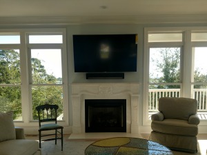 TV Installation with In-ceiling Surround Sound