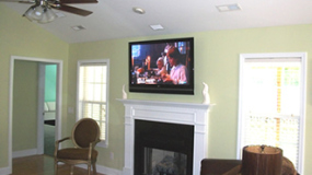 Custom TV Installation with Complete In-wall & In-ceiling surround sound system